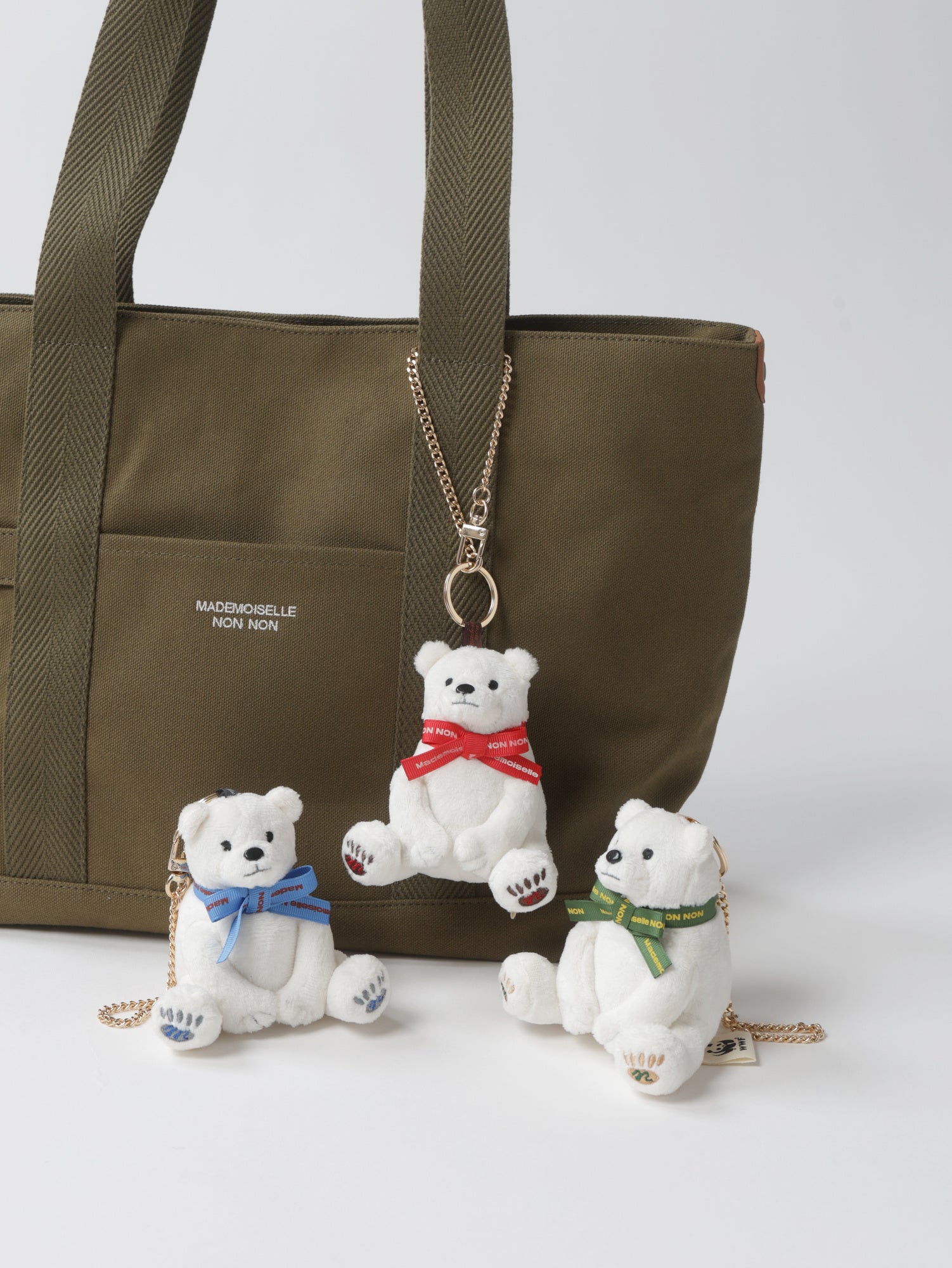【Mademoiselle NON NON/マドモアゼル ノンノン】WWF PANDA SHOPの「しろくまストラップ」を特別仕様で復刻