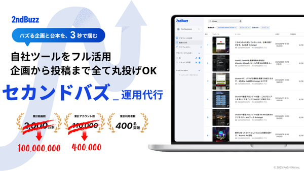セカンドバズのデータ量