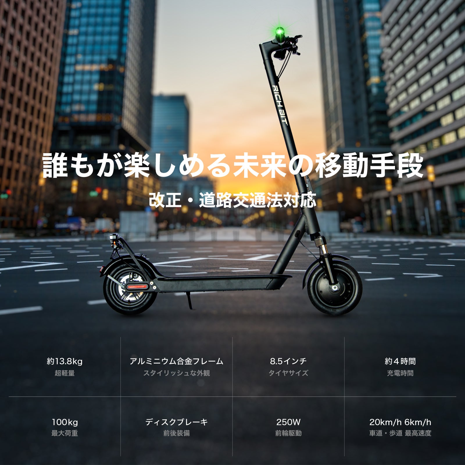 蛮太郎　48V8AH 電動自転車 リミッター解除済 原付一種 ②⑤付き RICH BIT 特定小型原動機付自転車 RICHBIT CITY 特定小型原付