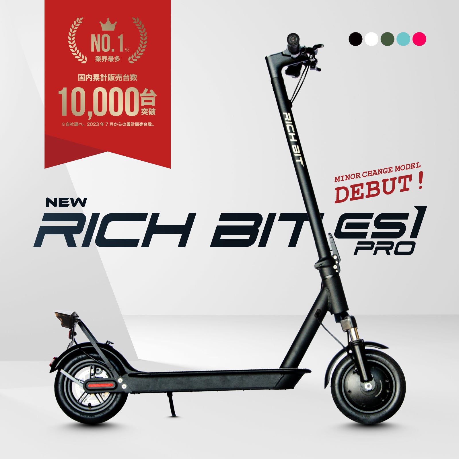 特定小型原付電動キックボード「RICHBIT ES1 Pro」販売台数