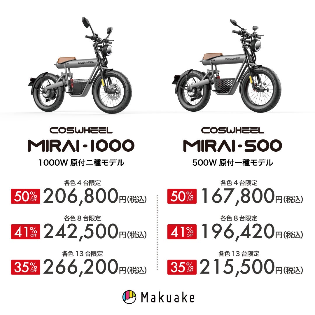 COSWHEEL MIRAI ネイビー系　1000W 原付2種 電動自転車 電動バイク COSWHEEL MIRAI / 1,000w 原付二種モデル
