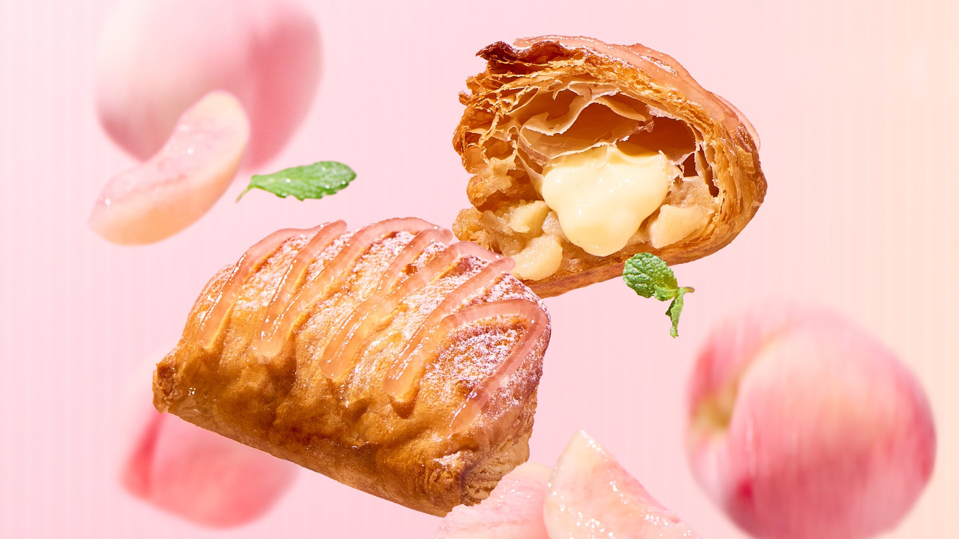 主役は “桃”！焼きたてカスタードアップルパイ専門店「RINGO」が