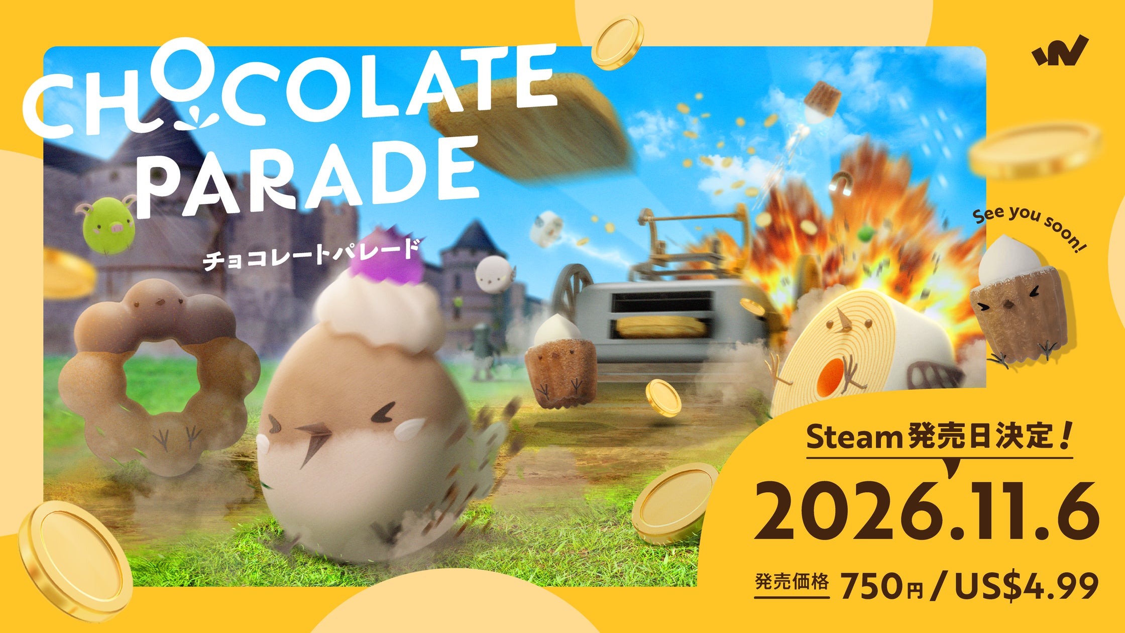 最大3人で協力!ローグライク『Chocolate Parade』Steamで11/6発売決定! 最大3人で協力!ローグライク『Chocolate Parade』Steamで11/6発売決定!