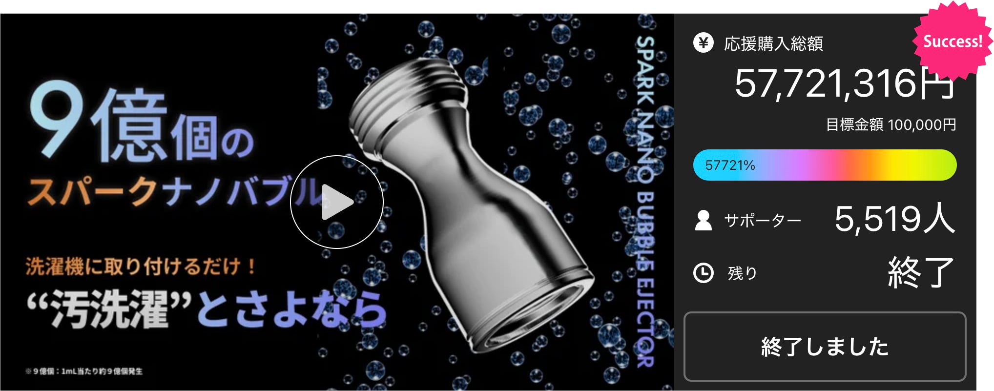 洗濯機に取り付けるだけで“汚洗濯”とさよなら。『Makuake』で総額5,772 洗濯機に取り付けるだけで“汚洗濯”とさよなら。『Makuake』で総額5,772