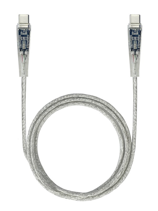 <クリアタイプ Type-C to Type-C通信・充電用ケーブル>
