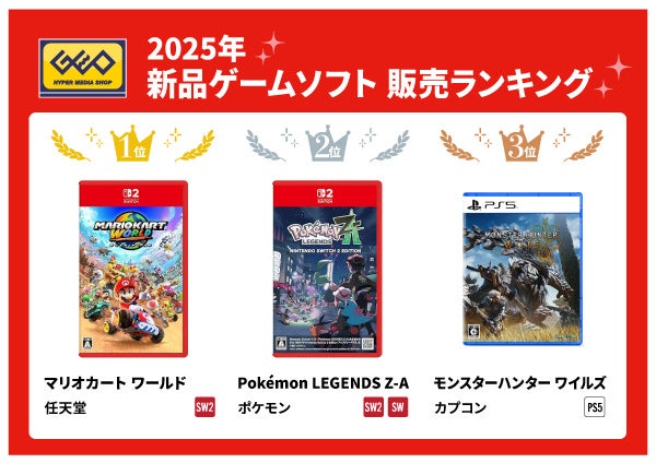 Switch2マリオカート首位!ゲオ2025年ゲームランキング Switch2マリオカート首位!ゲオ2025年ゲームランキング