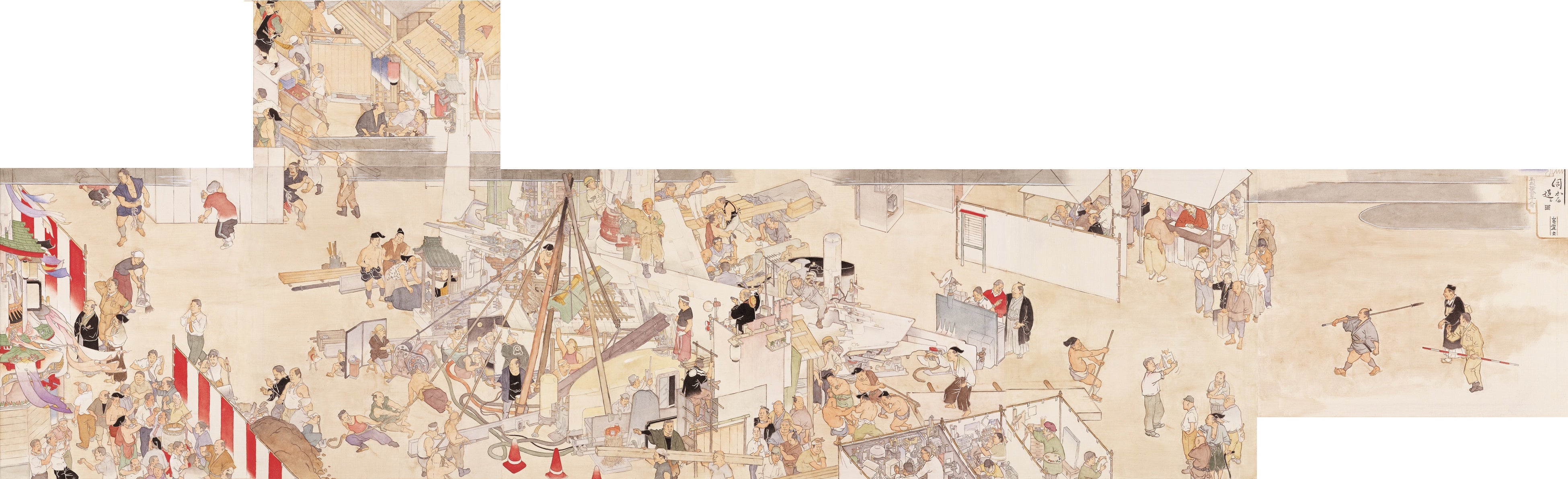 山口晃「何かを造る圖」2011 © YAMAGUCHI Akira,Courtesy of Mizuma Art Gallery,Photo by Keizo KIOKU