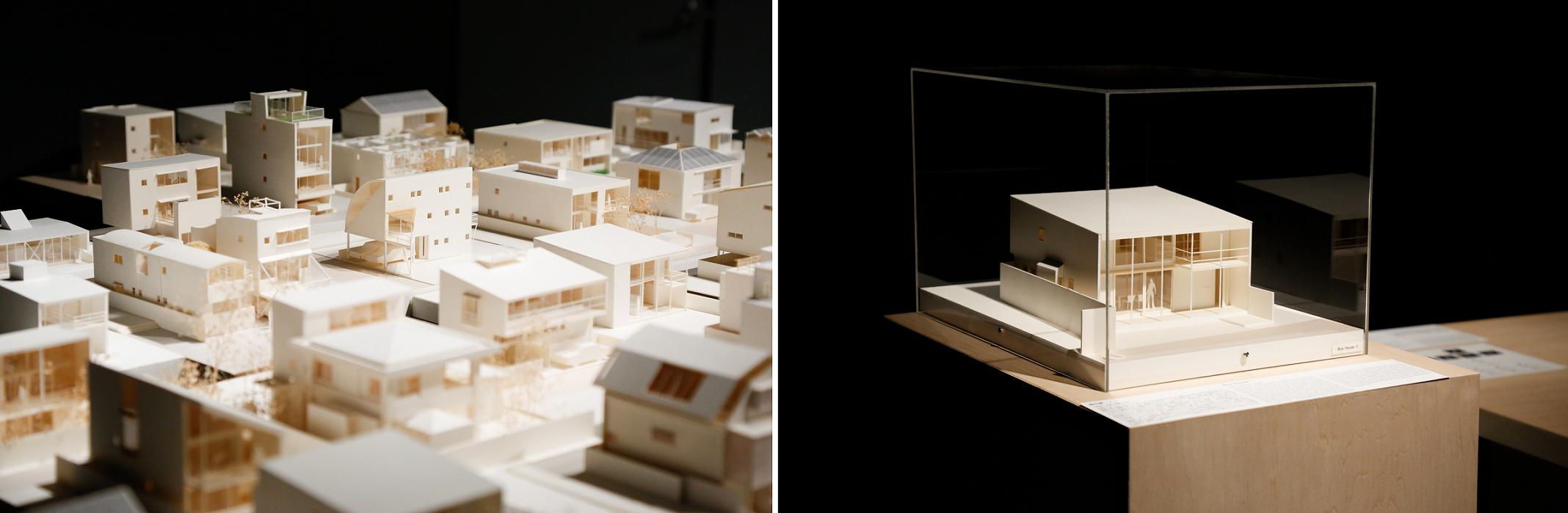 建築倉庫「難波和彦『箱の家』の展開」展示風景