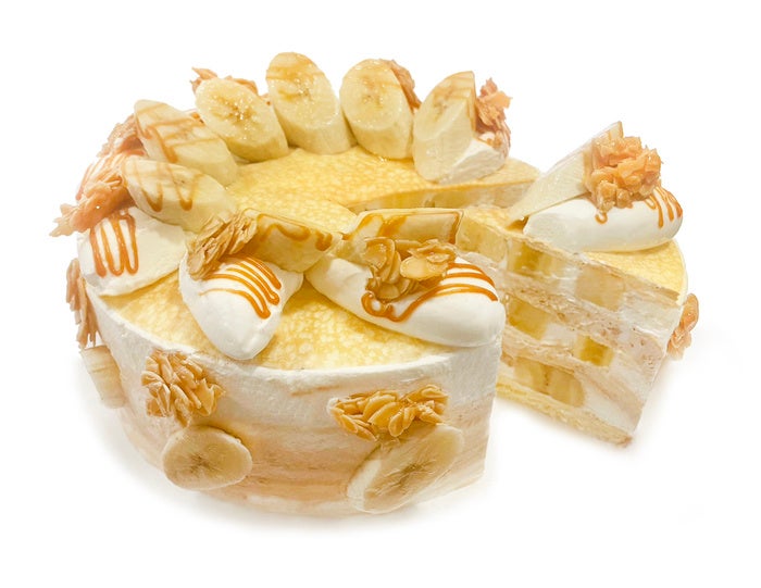 バナナとキャラメルナッツのミルクレープ