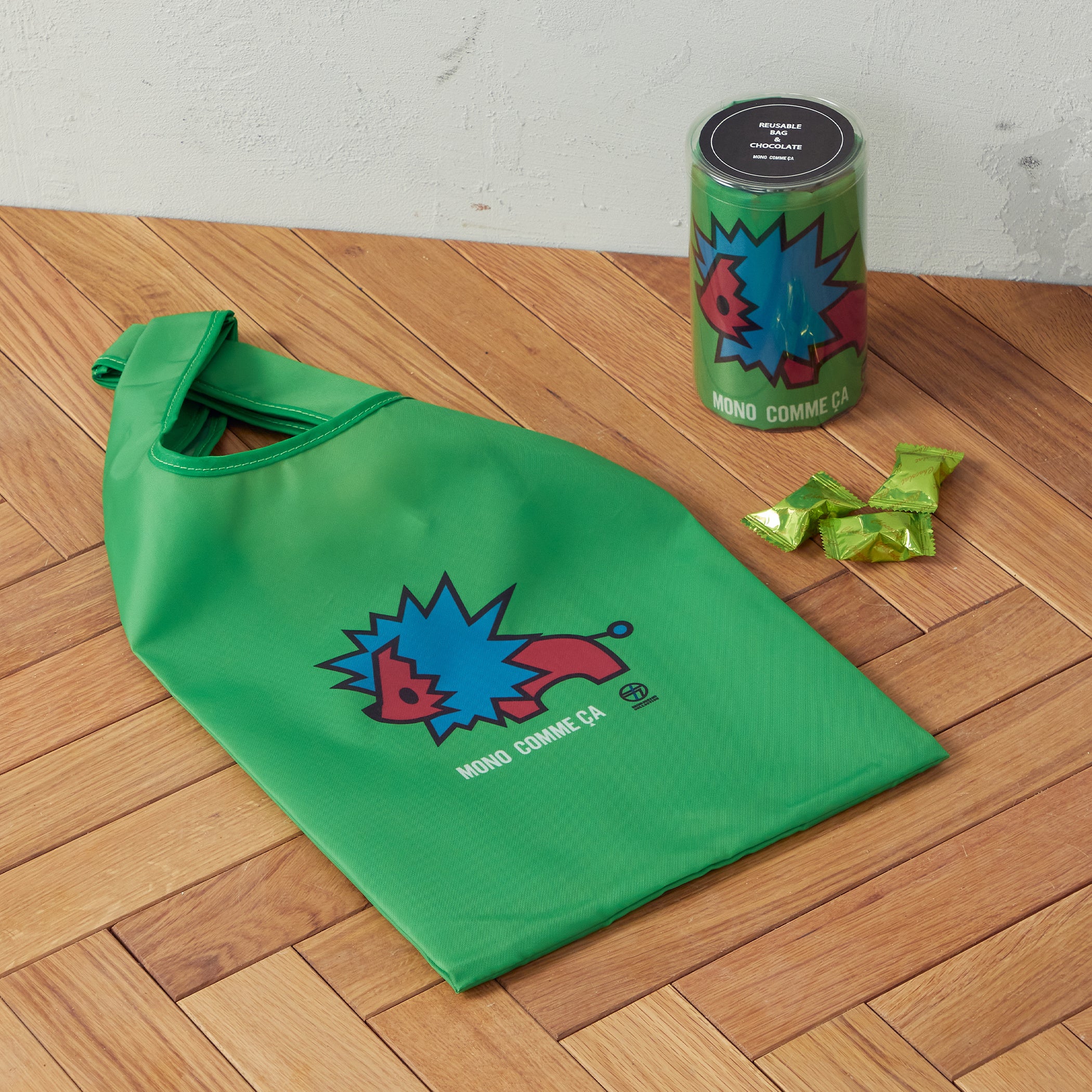ライオンのエコバッグ＆宇治抹茶チョコのセット