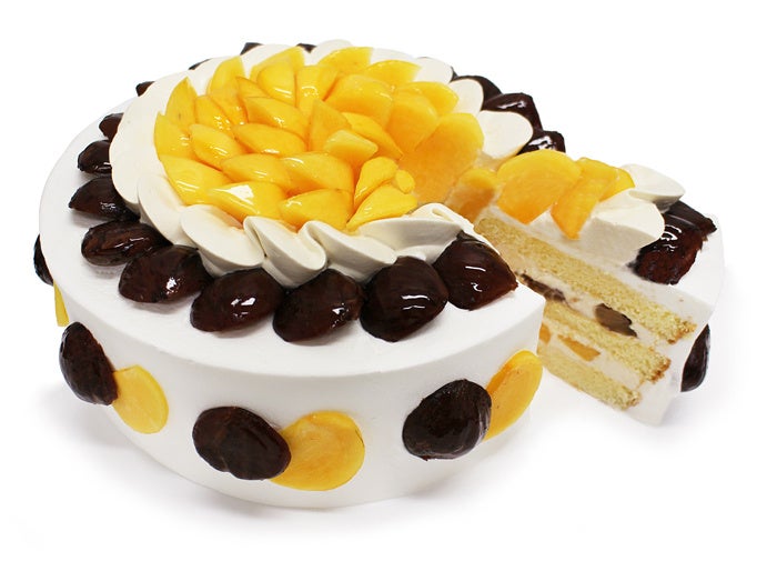 栗と柿のほうじ茶クリームショートケーキ