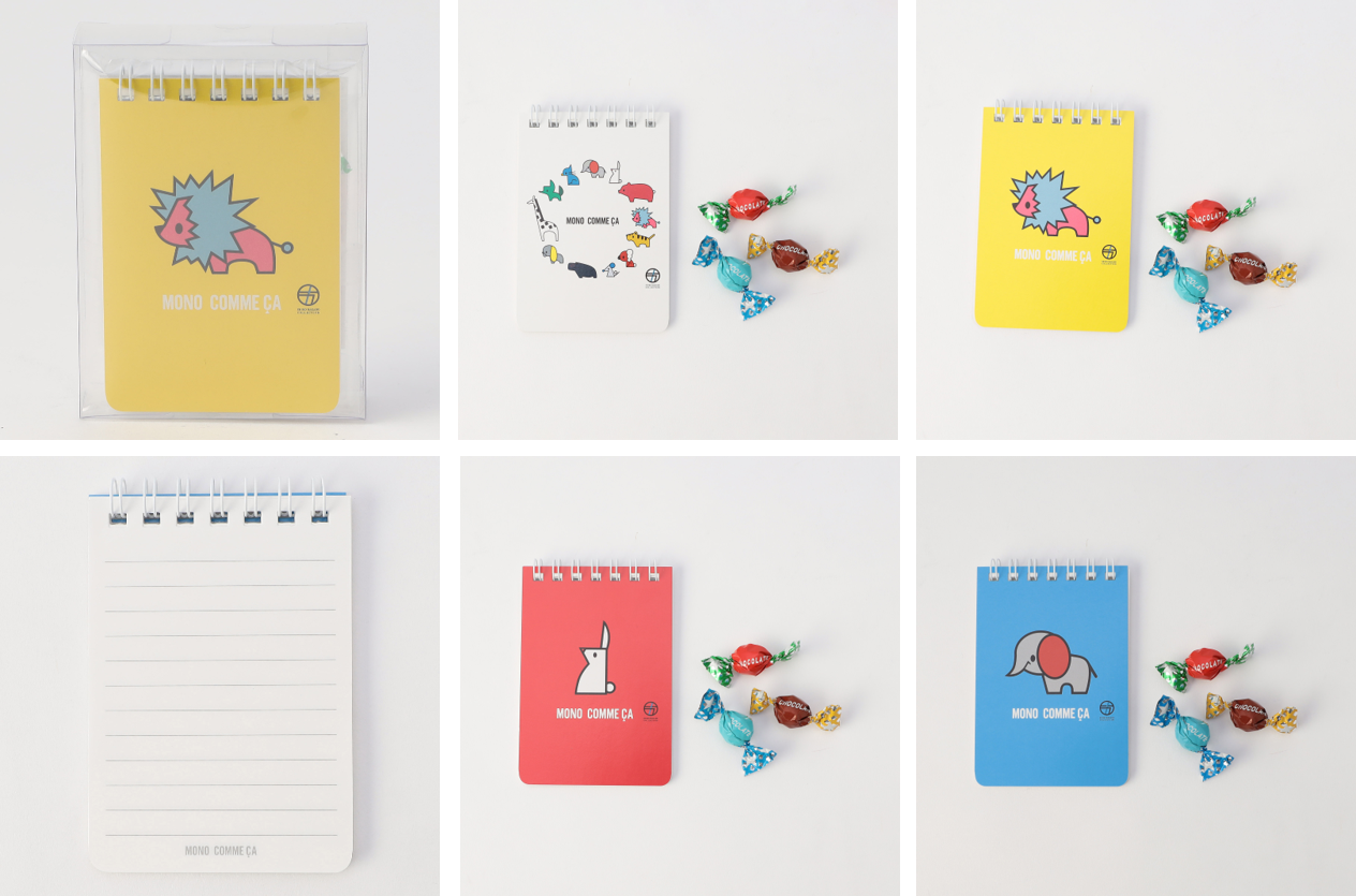 メモ帳＆ボールチョコセット　各550円(税込)