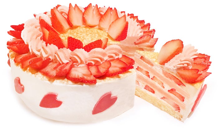 いちごと桜のミルクレープ