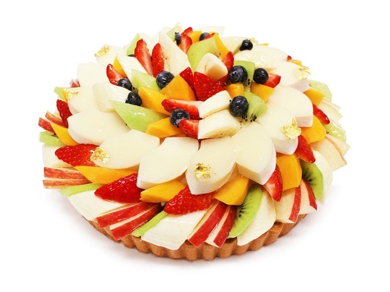 甘酒ムースと彩りフルーツのケーキ