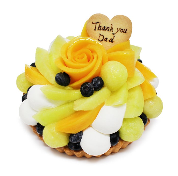 父の日限定ケーキ　マンゴーローズとメロンのケーキ