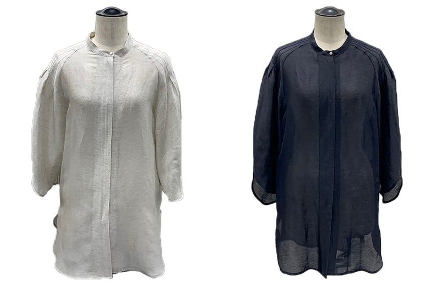 ロングシャツ　39,600円(税込)　カラー：亜麻、ネイビーブラック