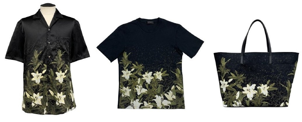 シャツ　50,600円、Tシャツ　31,900円、トートバッグ　42,900円　※全て税込