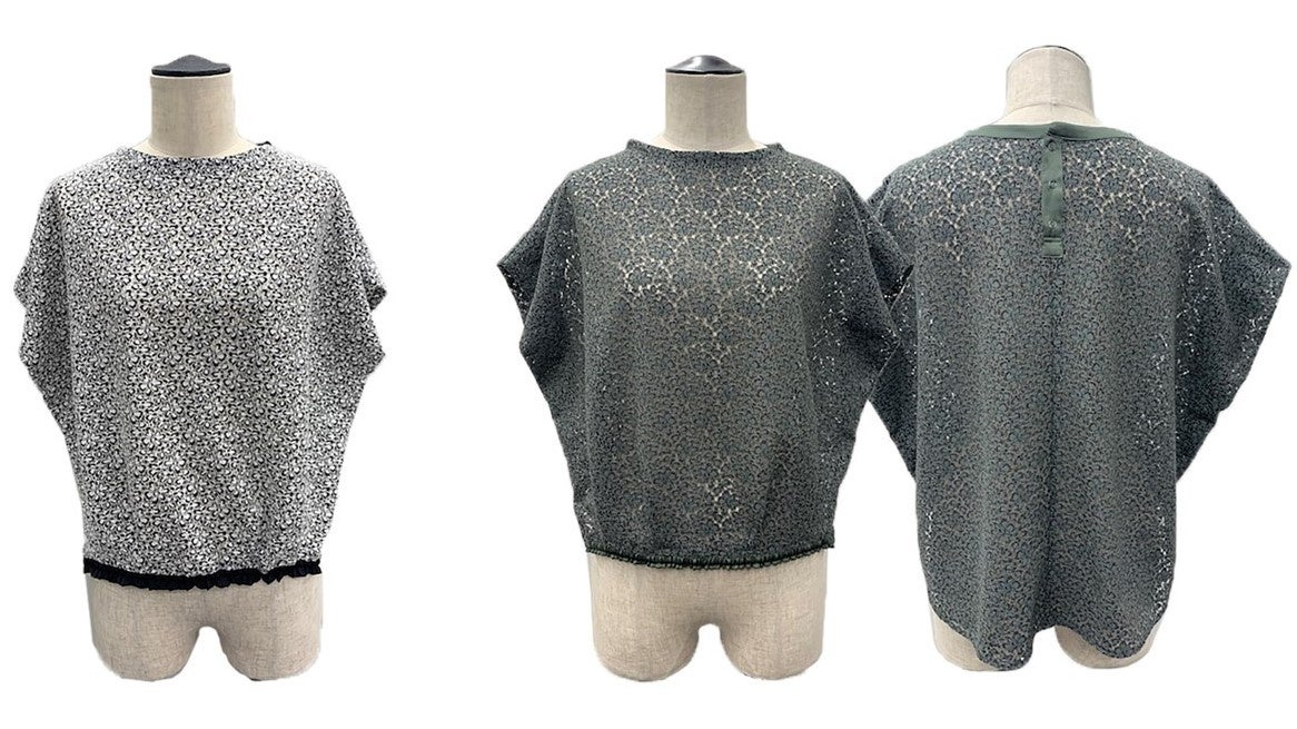 ブラウスプルオーバー　22,000円(税込)　カラー：ホワイト×ブラック、アーミー×ブラック