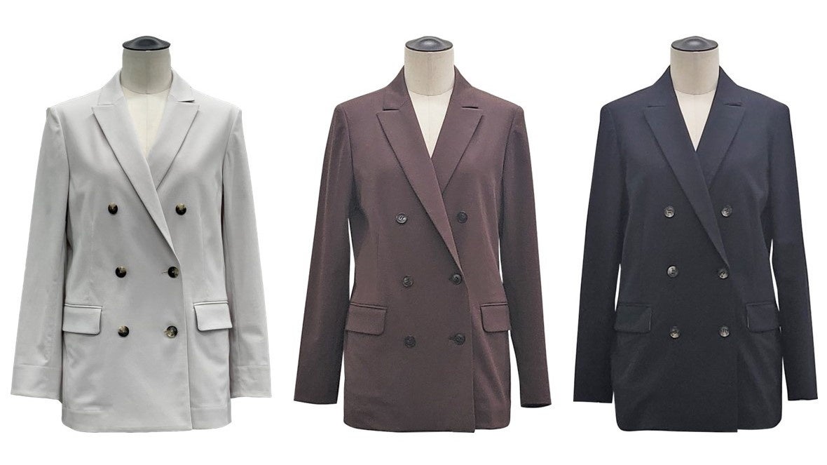 ダブルジャケット　37,400円(税込)　カラー：グレージュ、ブラウン、ネイビー