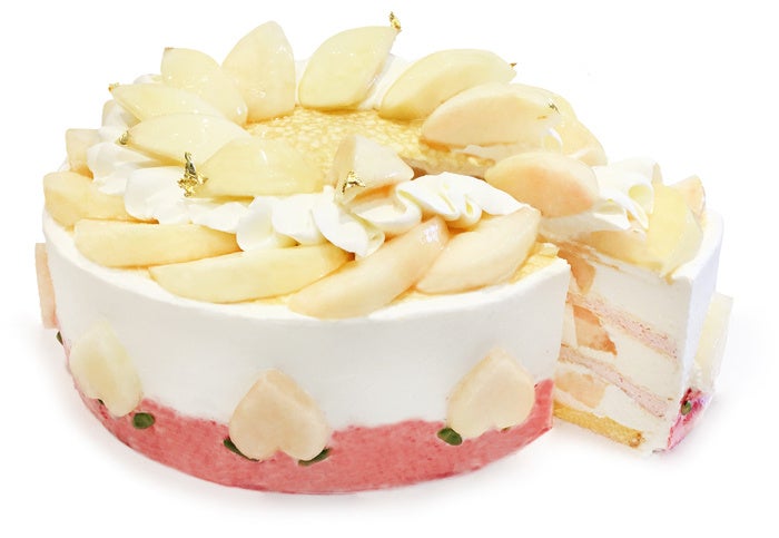 桃のミルクレープ