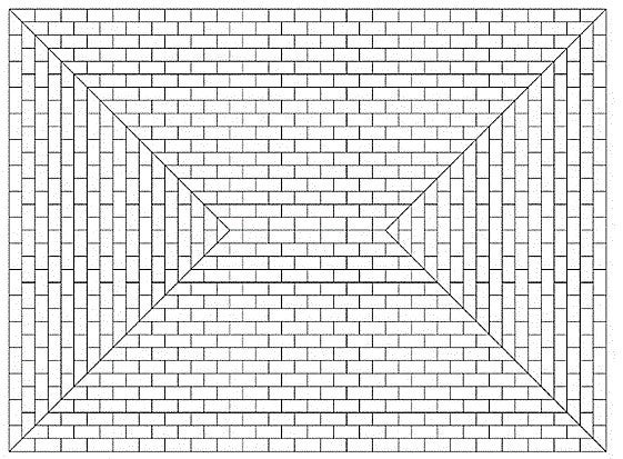 寄棟屋根の割り付け図