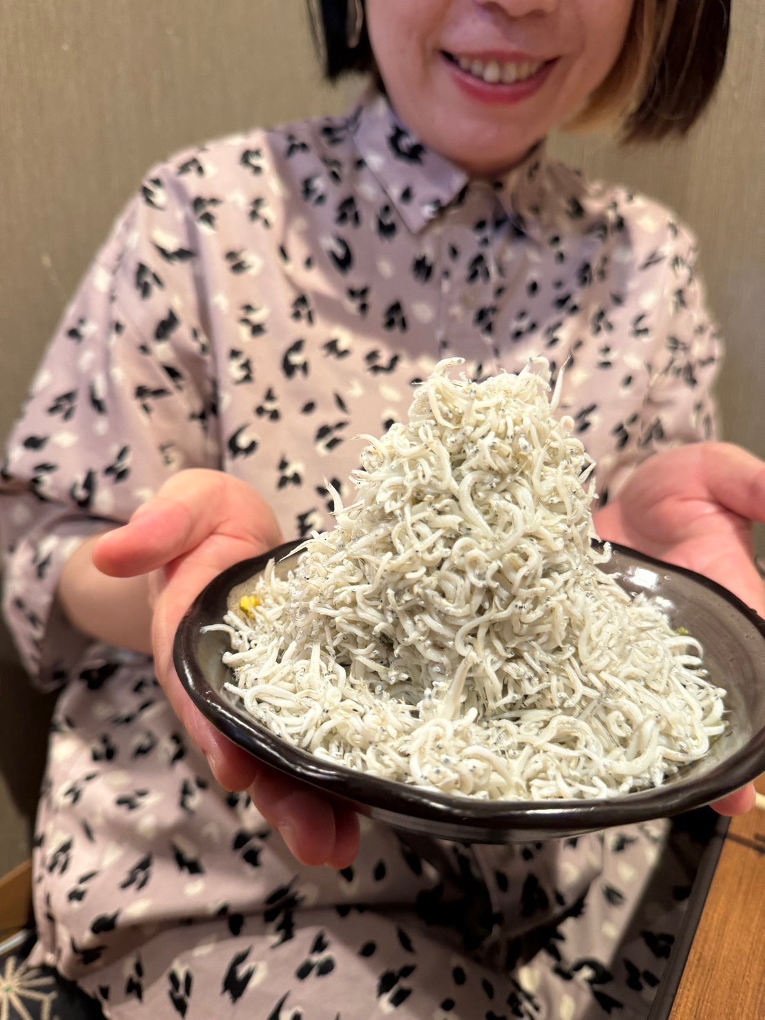 白菜の漬物に山盛り釜揚げしらす