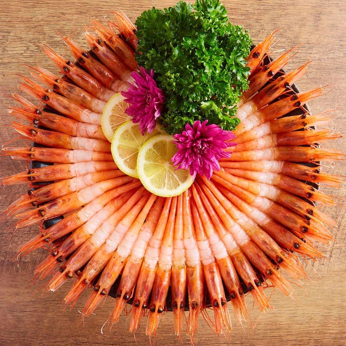 海老しゃぶ・・・1人前1,980円(税込) ※写真は4人前