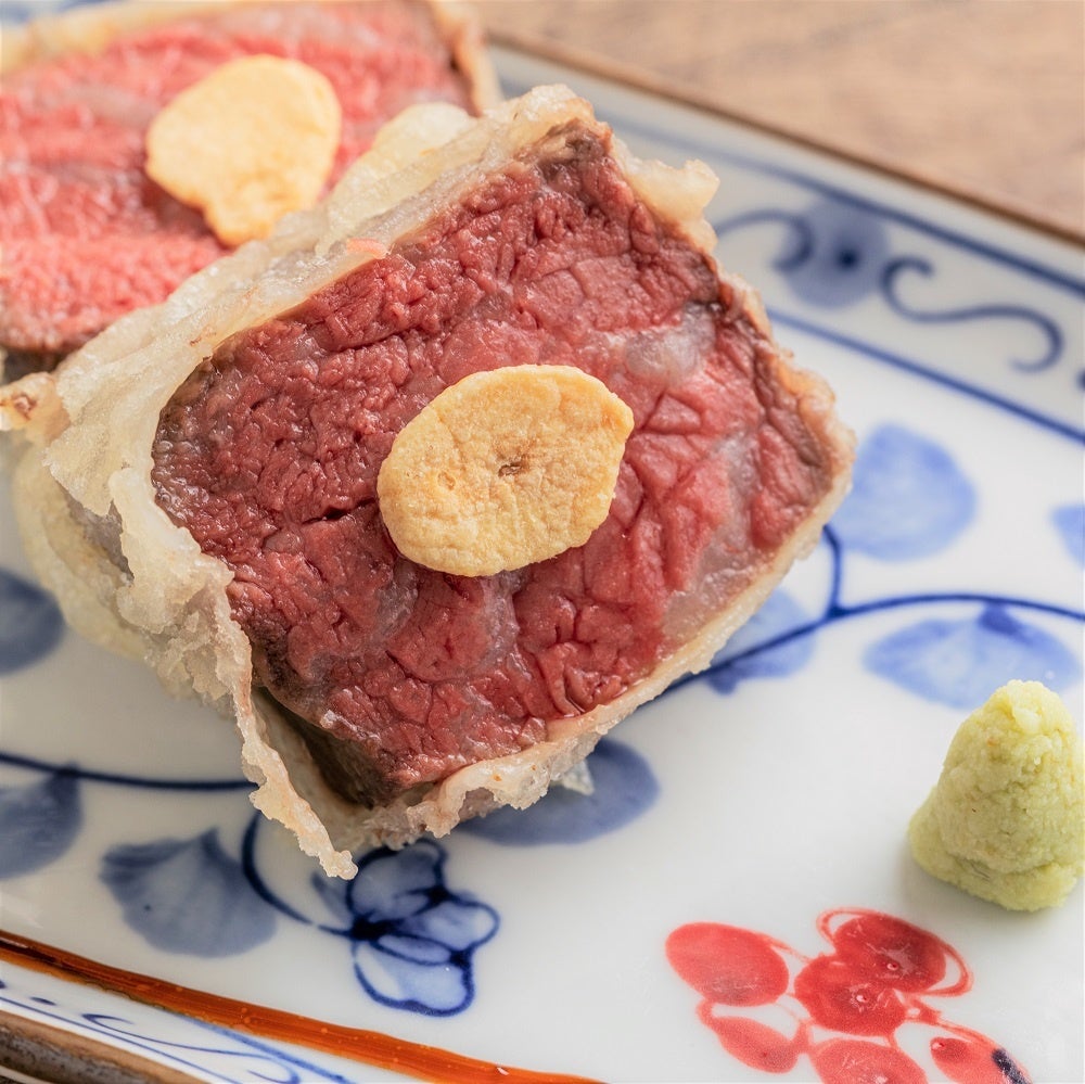 牛肉レア天ぷら