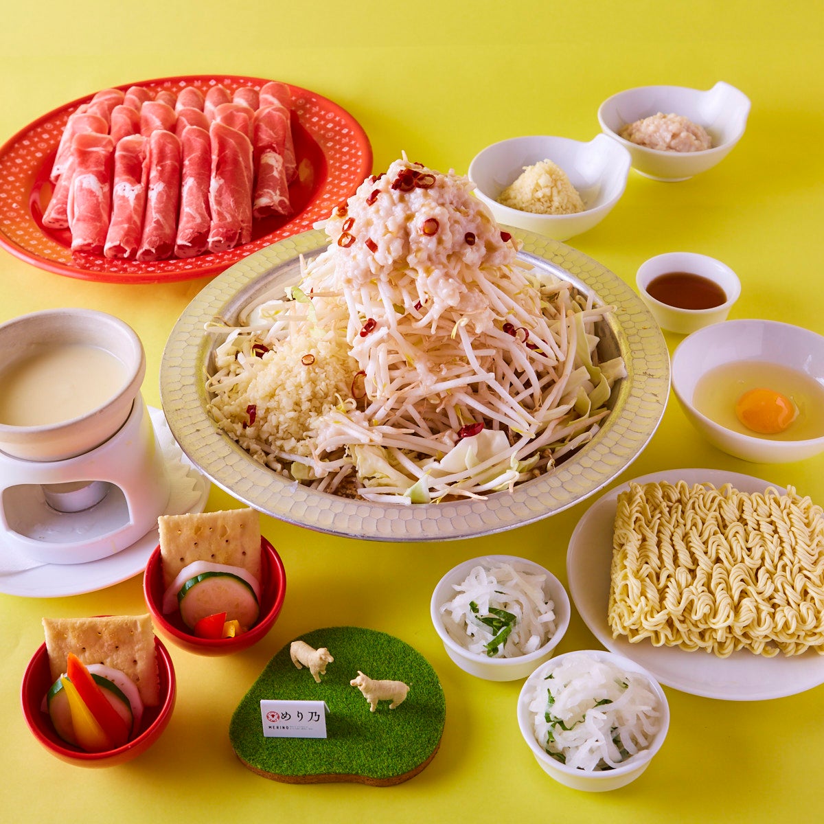 【めり郎】ラムしゃぶ食べ放題＋Soft飲み放題付コース 通常4,158円(税込)