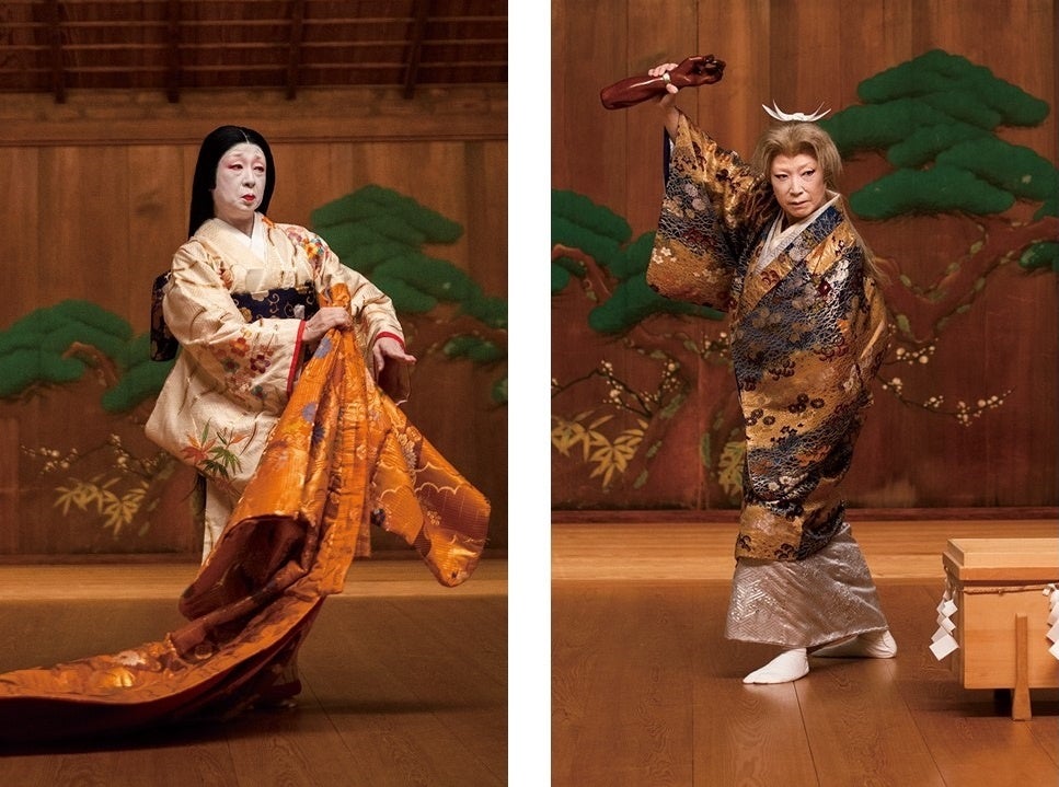 (左)「身替座禅」奥方玉の井/水木佑歌 (右)「綱館」真柴実は茨木童子/藤間恵都子