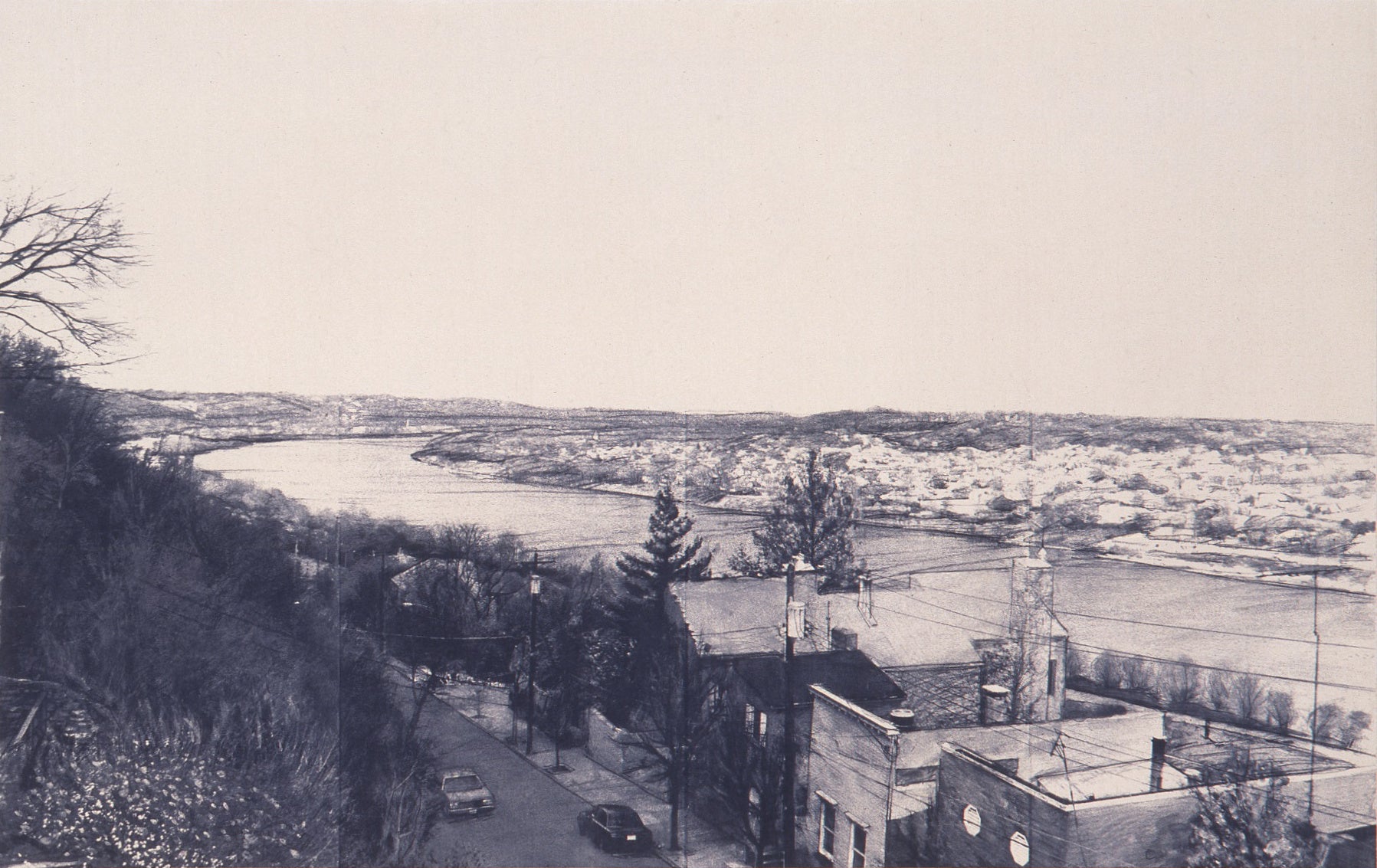 野田哲也《Diary:April 15th ‵88, in Cincinnati, U.S.A》1988年 木版、シルクスクリーン 60.1×92.4cm