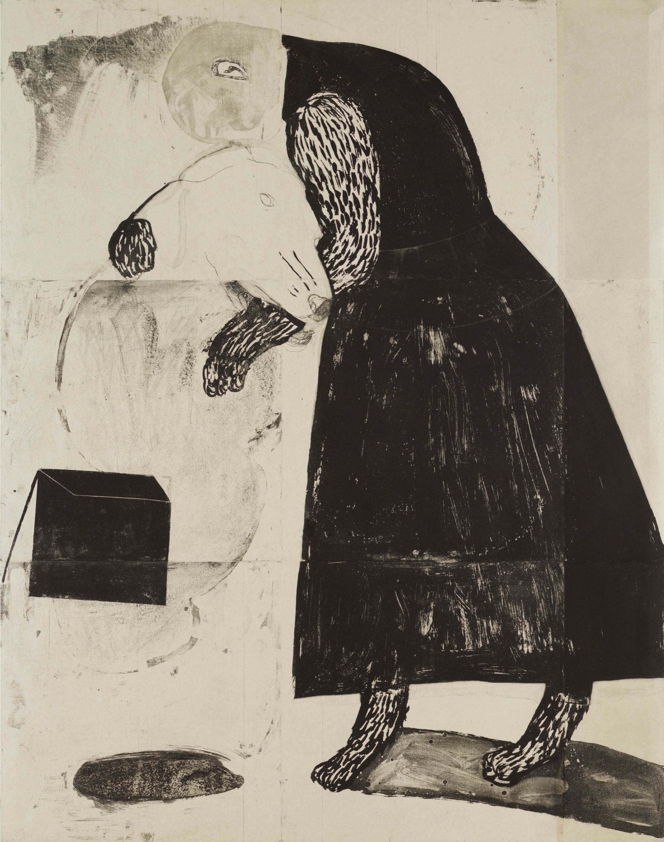 村上早《きろく》　2019 年　リフトグランド・エッチング、エッチング、アクアチント　150×118cm　撮影：齋梧伸一郎