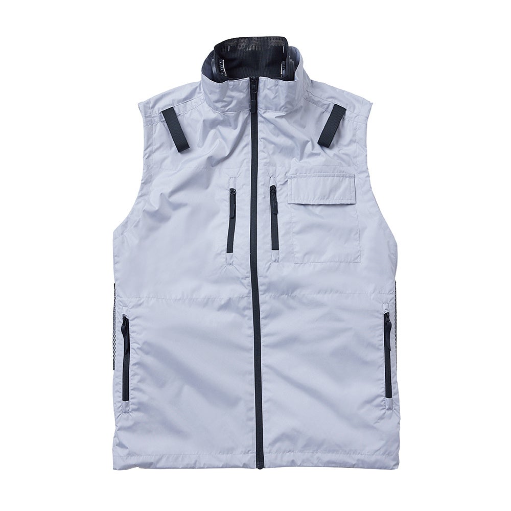 涼しさを着る】ペルチェ＋ファンのダブル冷却、遮熱UVカット加工の