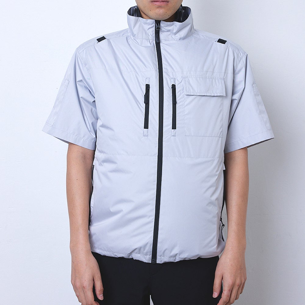 涼しさを着る】ペルチェ＋ファンのダブル冷却、遮熱UVカット加工の