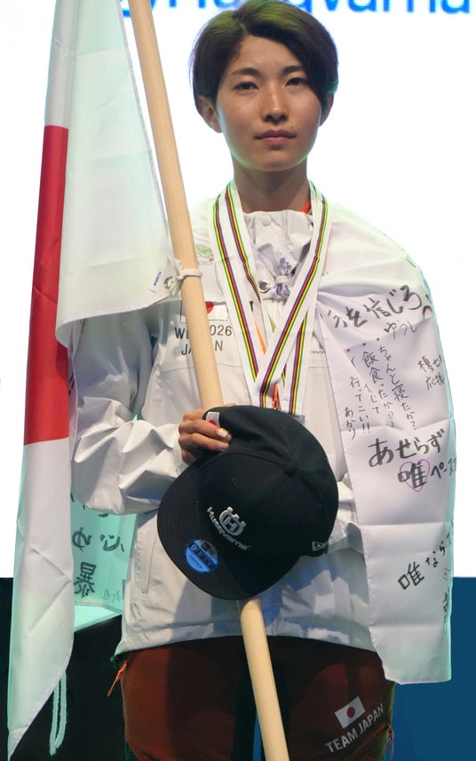 武藤唯選手、日本人初の世界伐木チャンピオンシップ個人総合金メダル獲得! 武藤唯選手、日本人初の世界伐木チャンピオンシップ個人総合金メダル獲得!
