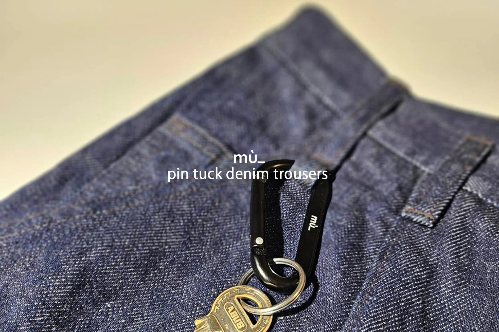 mù_の新作は、オリジナルで開発したデニム生地を使用して作られた mù_の新作は、オリジナルで開発したデニム生地を使用して作られた