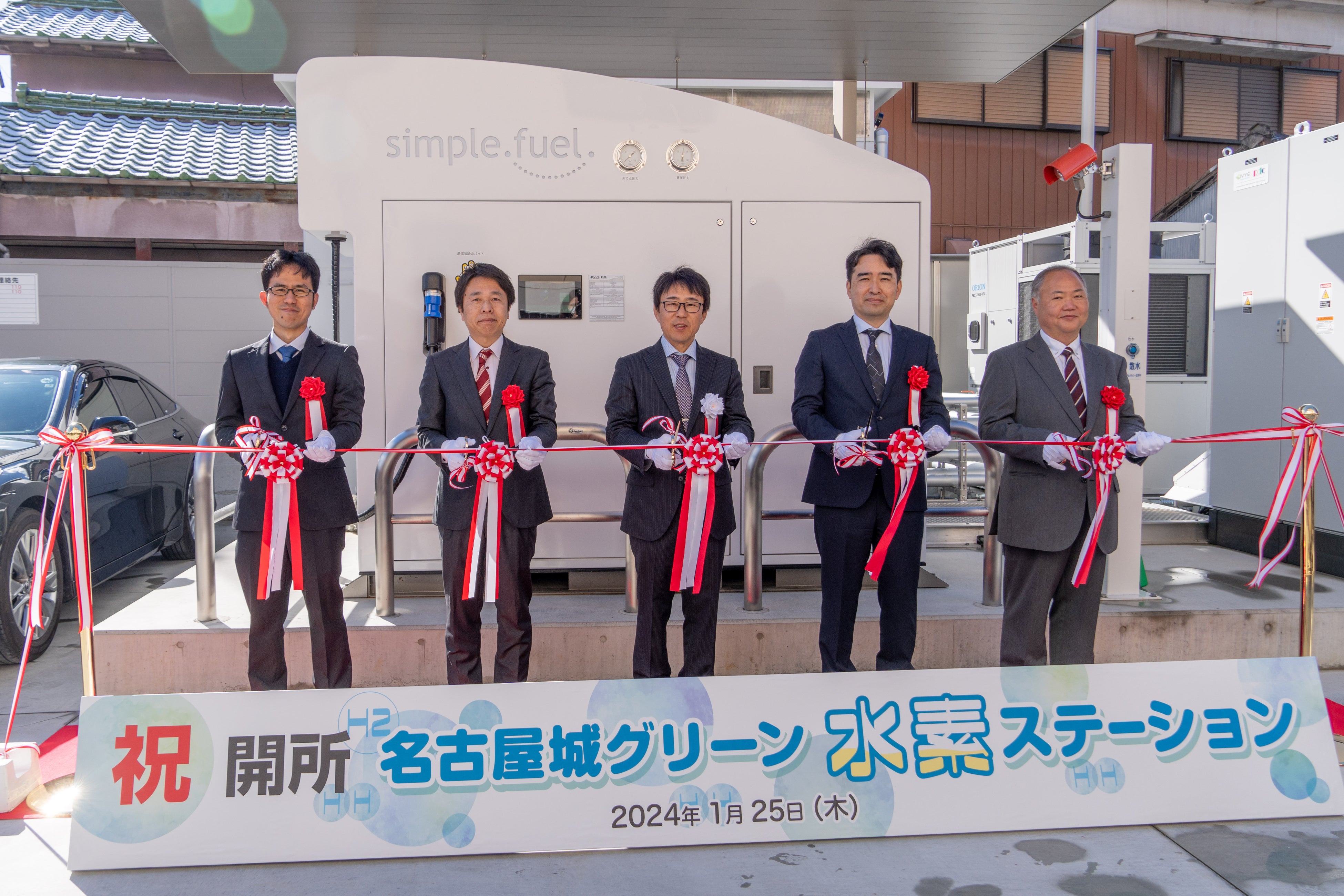 左から、Zenmov 瀬底様、菅原設備 菅原社長、 位田モータース 位田社長、PDC Machines増田代表、ヨコオ 内田部長