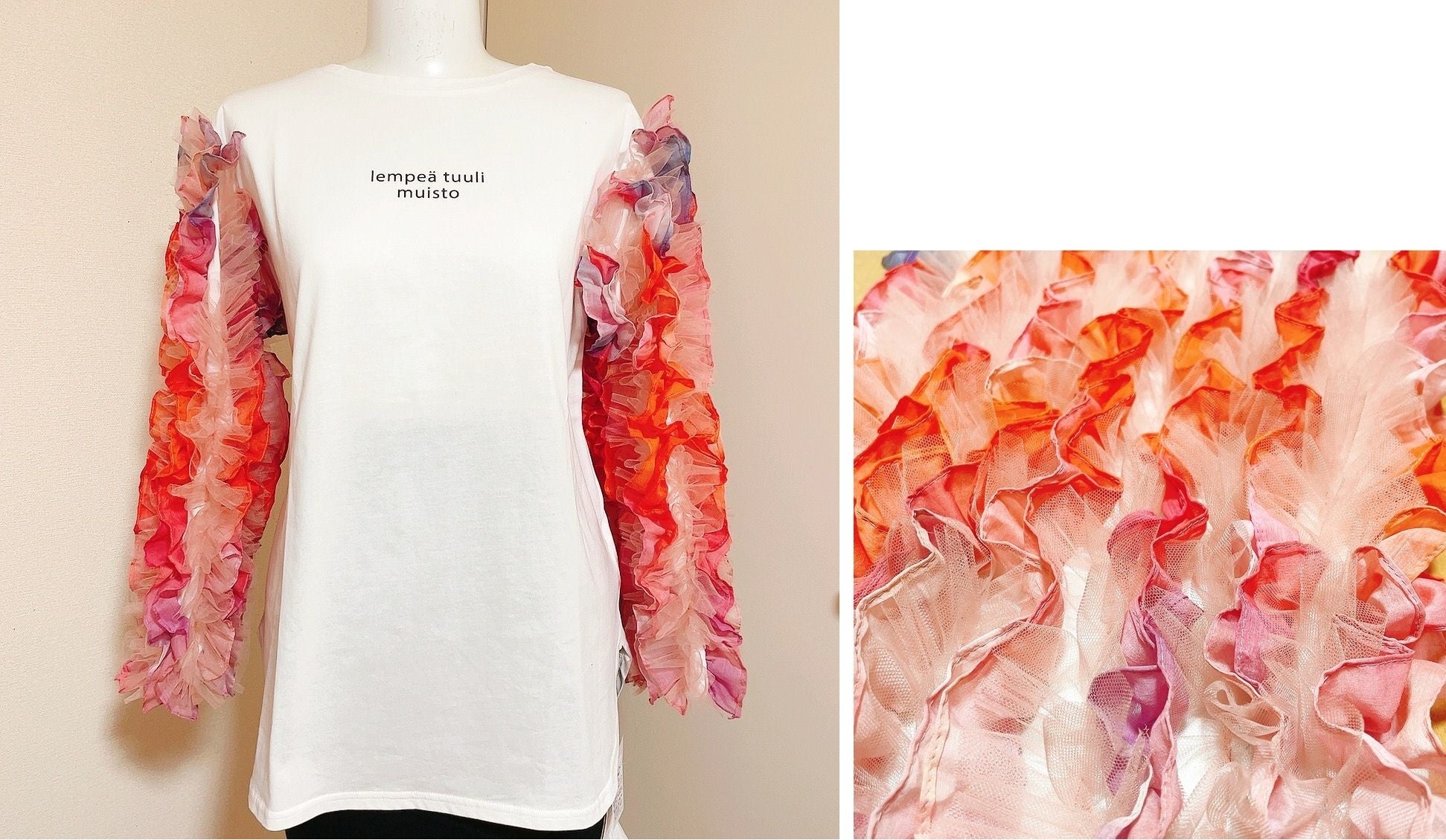 大胆なフリル袖がポイント。 カットソー 22,000円