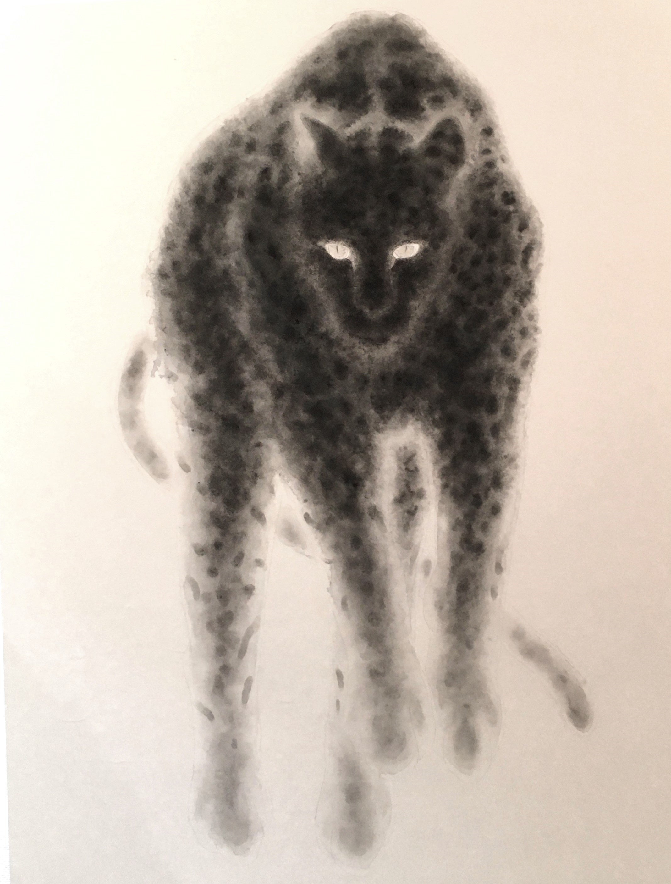 田住真之介「玄」 （墨・岩絵具・雲肌麻紙・金銀泥、P50号） 825,000円（税込）