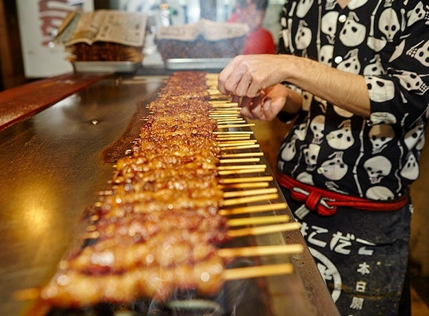 福岡県「かわ屋」とり皮串セット（10本入り）１，８０１円＜実演＞