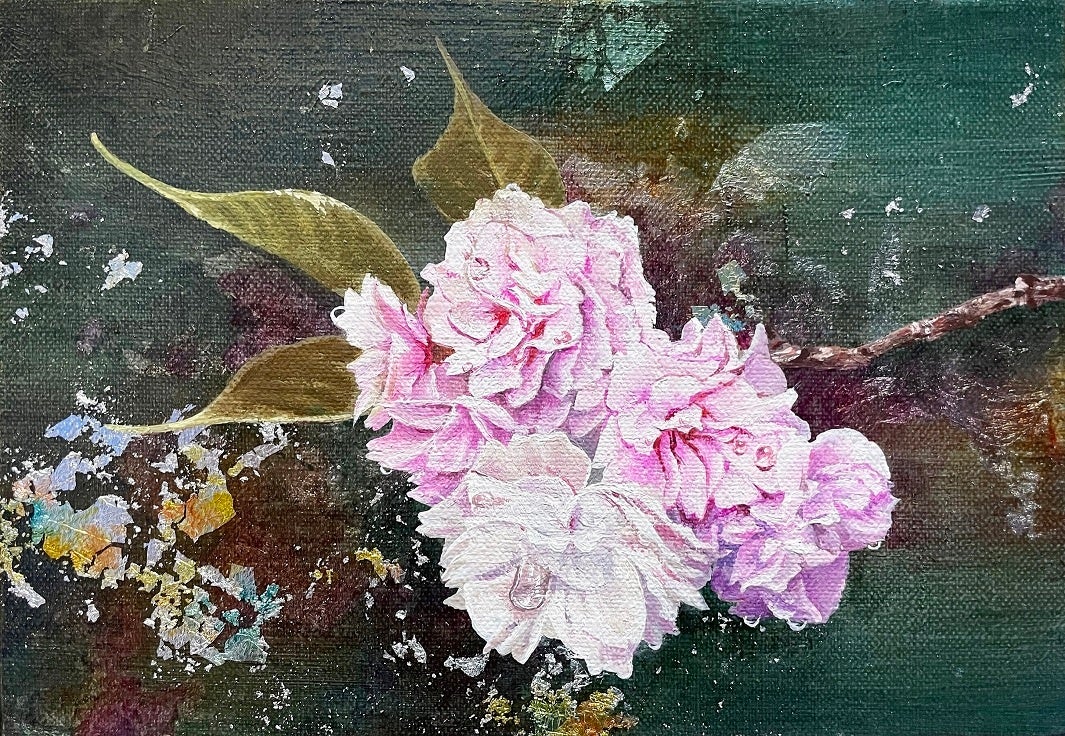 松尾彩加「花鞠」 （油彩、SM） 77,000円(税込)