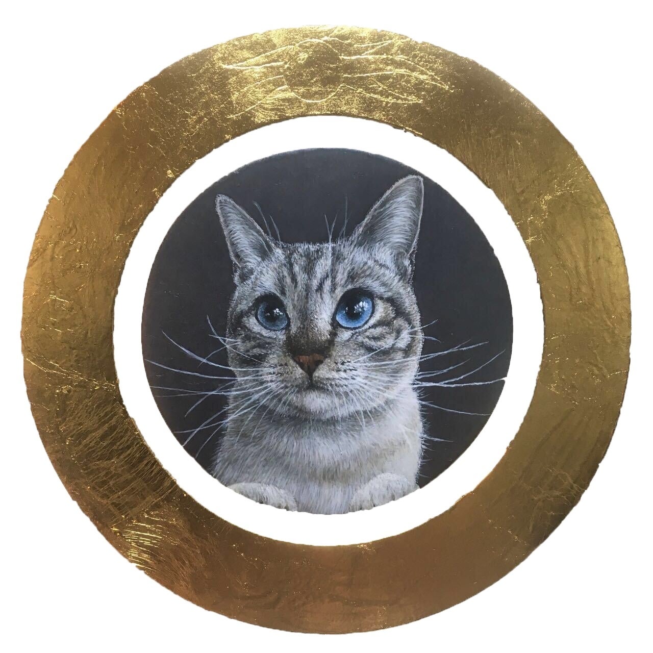 井上雅未花「inspiration」 （黄金テンペラ、直径14.4cm） 220,000円(税込)