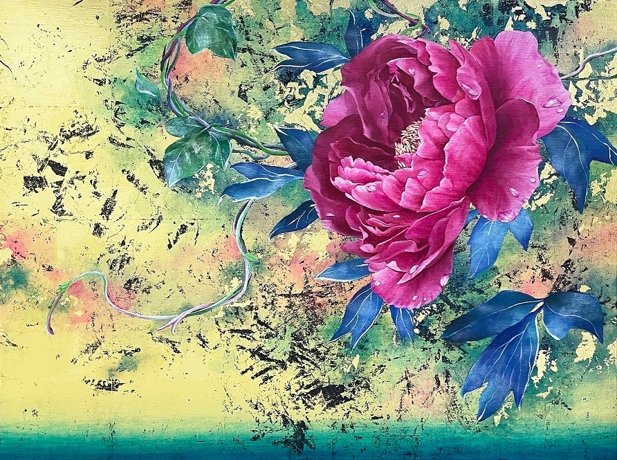 松尾彩加「華のさざなみ」　 （油彩、P12号） 422,400円(税込)