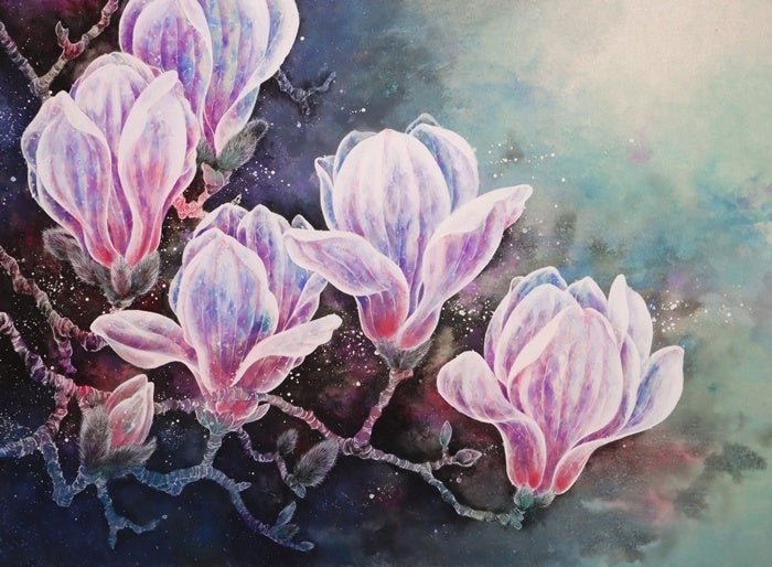 「imaginator – m（木蓮）」 （和紙・岩絵具、F４号） 132,000円（税込）