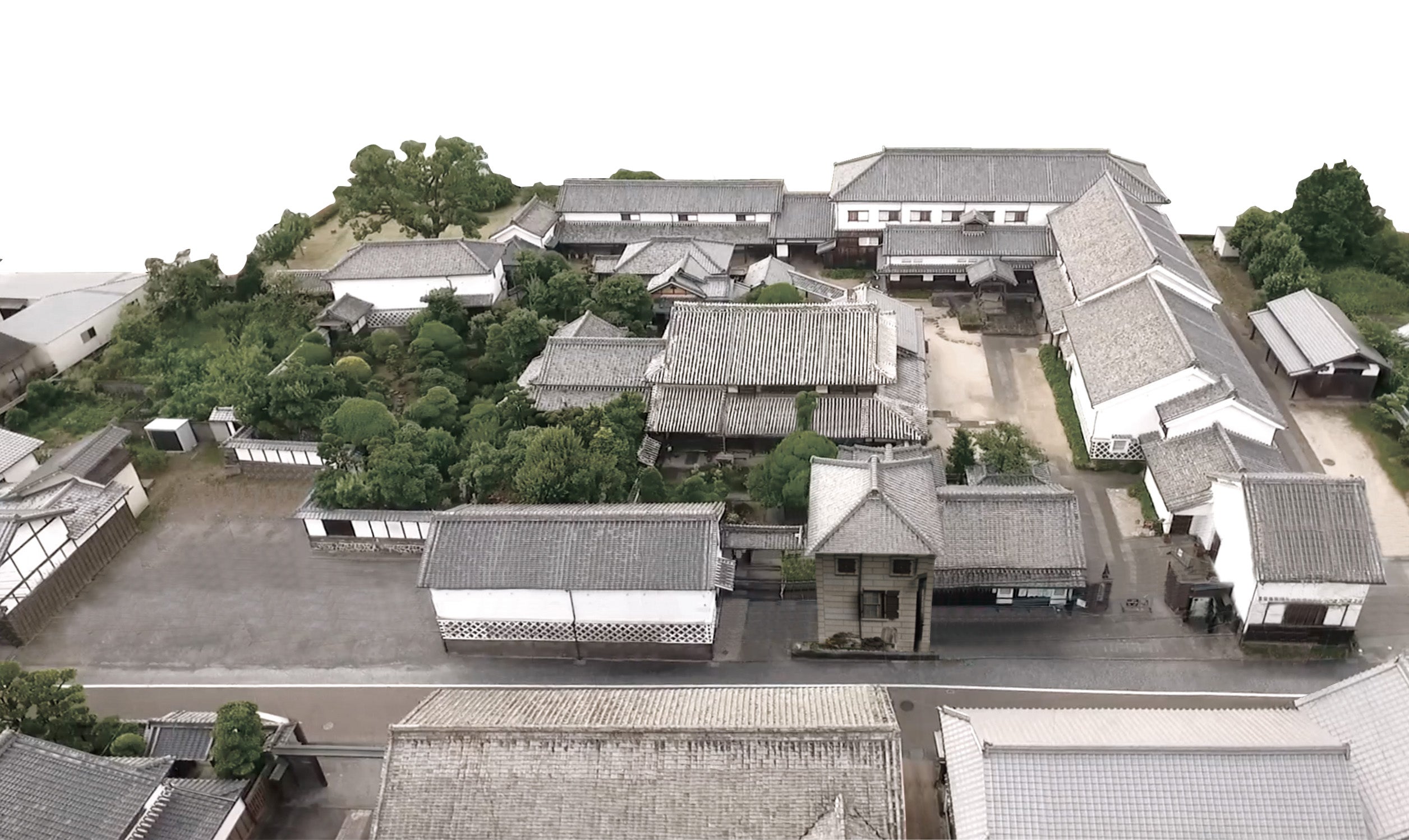 帆足本家上空から