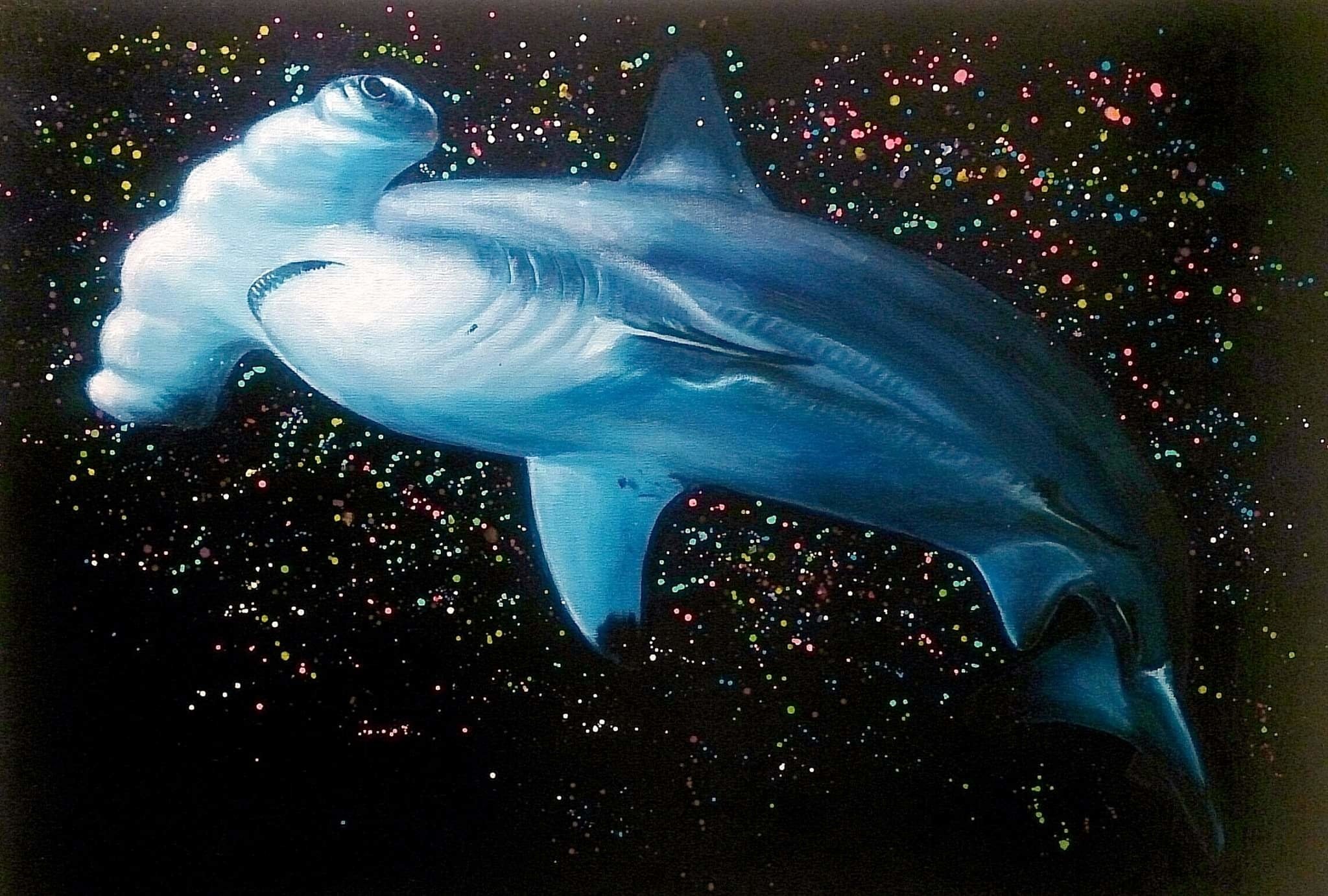 「狙ってます」 （油彩・水性アルキド樹脂絵具・キャンバス、M20号） 440,000円（税込）