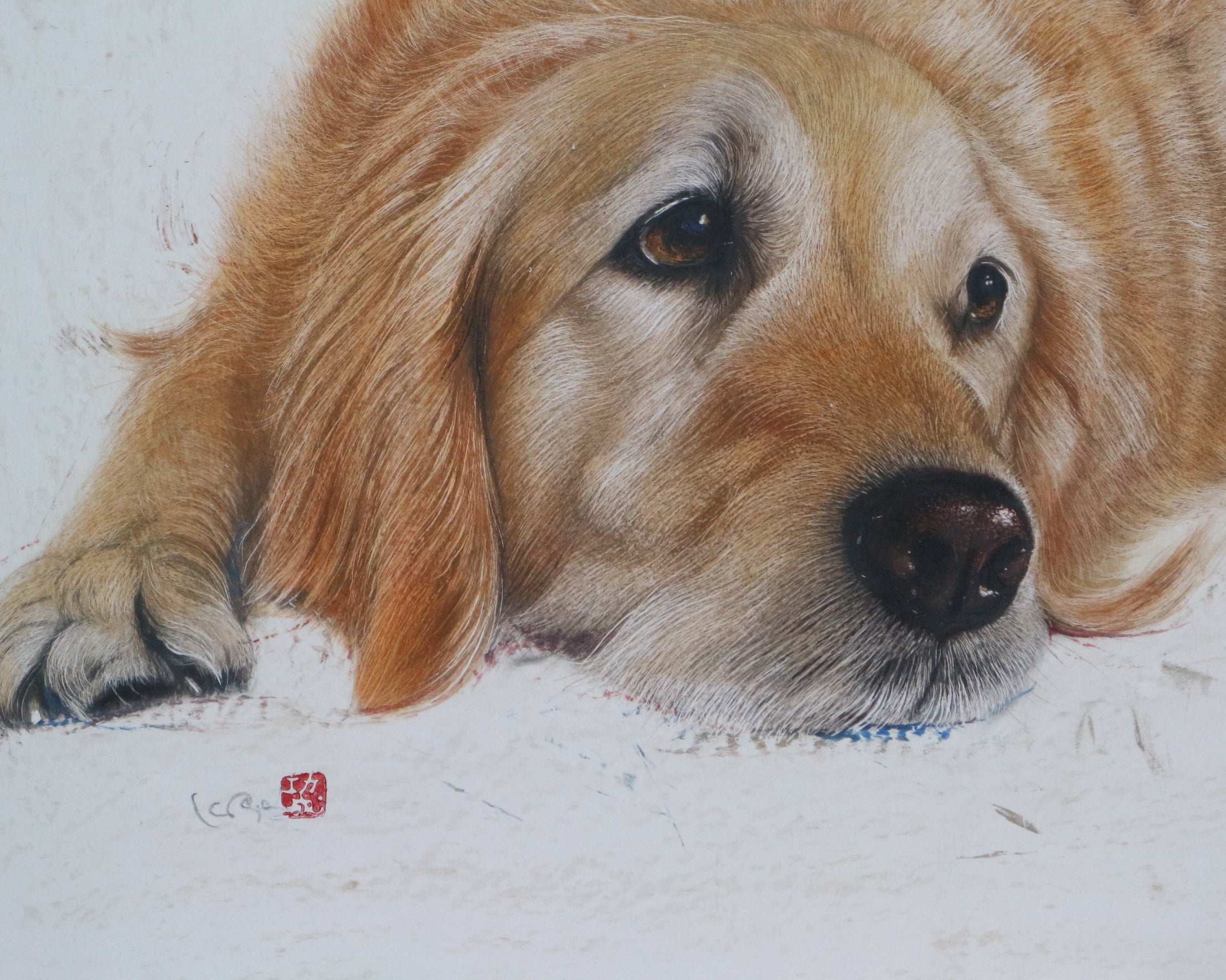 「かえがたいもの」 （紙板・クレヨン・パステル・グアッシュ、F3号） 165,000円