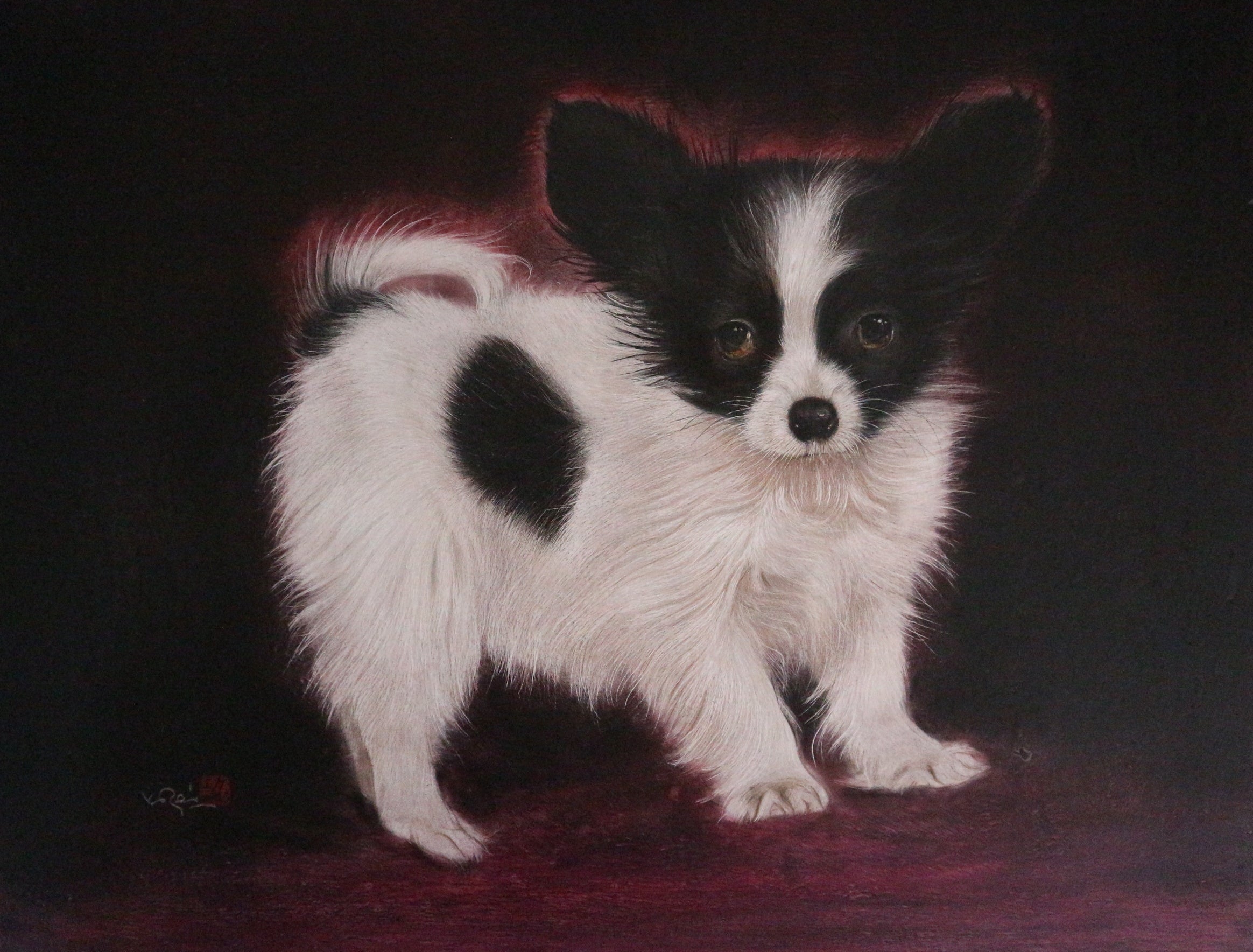 「ねがいをこめて」 （紙本・クレヨン・パステル・グアッシュ、F6号） 330,000円