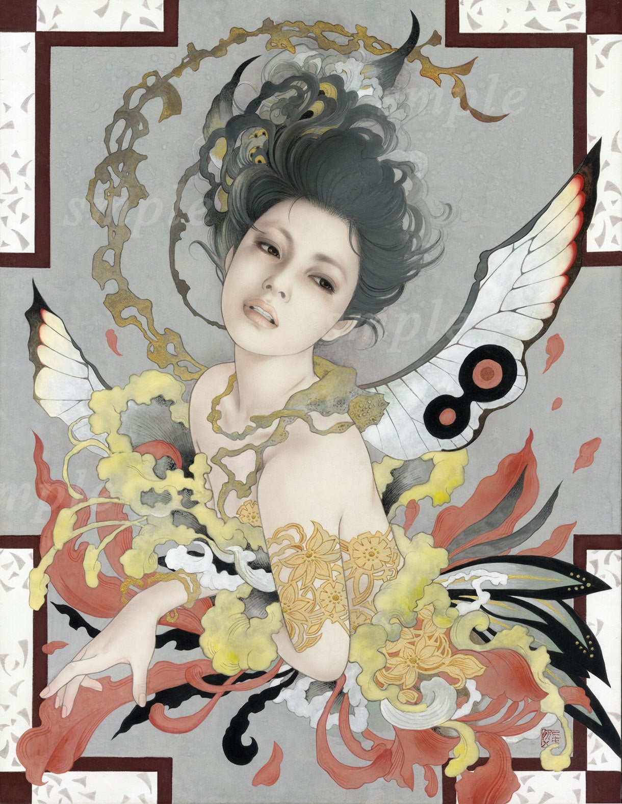 妃耶八「木ノ華」 （デジタル版画、３１.５ｘ２４.５cm、ed 5／ 150 ）３８,５００円　 ※上記作品につきましては、他エディションの作品もございます。