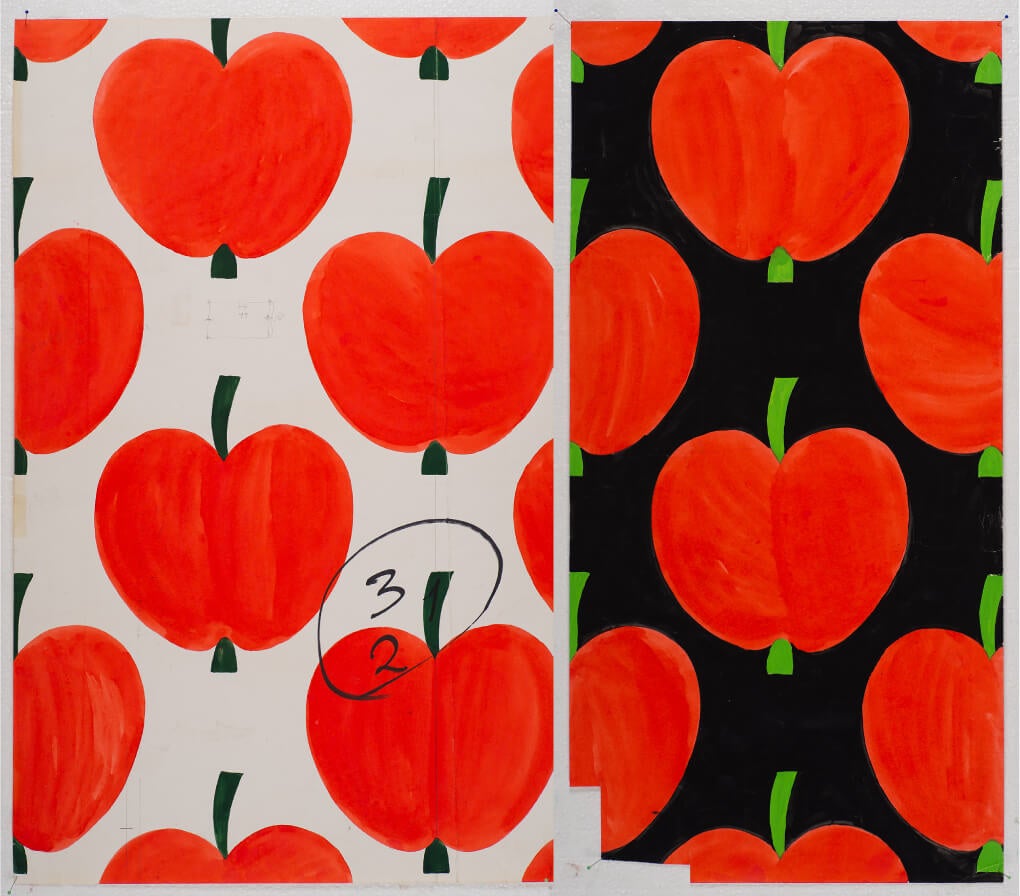 アイニ・ヴァーリ作 『オンップ(リンゴ)』原画(1972年) ●フォルッサ博物館所蔵